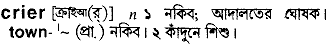 crier
meaning in bengali