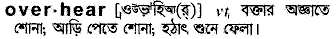 overhear
meaning in bengali
