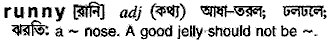 runny
meaning in bengali