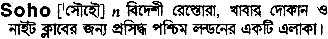 soho
meaning in bengali