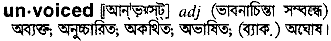 unvoiced
meaning in bengali