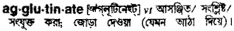 agglutinate
meaning in bengali