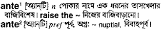 ante
meaning in bengali