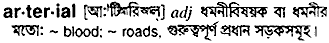 arterial
meaning in bengali