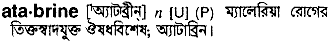 atabrine
meaning in bengali