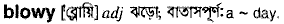 blowy
meaning in bengali