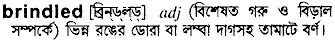 brindled
meaning in bengali