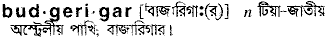 budgerigar
meaning in bengali