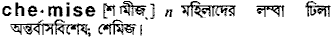 chemise
meaning in bengali