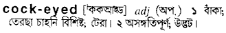 cockeyed
meaning in bengali