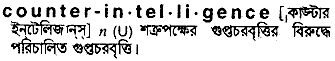 counter intelligence
meaning in bengali