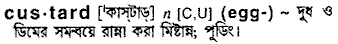 Custard meaning in bengali