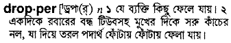 dropper
meaning in bengali