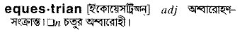 equestrian
meaning in bengali