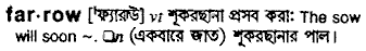 farrow
meaning in bengali