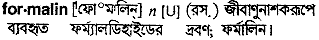 formalin
meaning in bengali