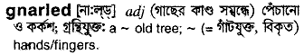 gnarled
meaning in bengali
