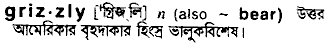 grizzly
meaning in bengali