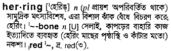 herring
meaning in bengali