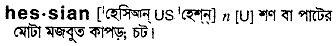 hessian
meaning in bengali