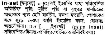 inset
meaning in bengali