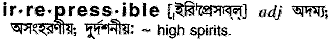 irrepressible
meaning in bengali