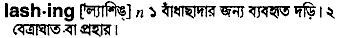 lashing
meaning in bengali