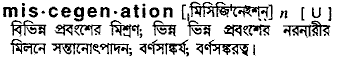 miscegenation
meaning in bengali