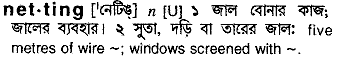 netting
meaning in bengali