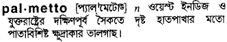 palmetto
meaning in bengali