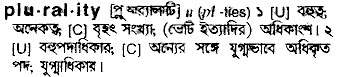 plurality
meaning in bengali