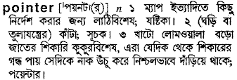 pointer
meaning in bengali