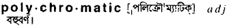polychromatic
meaning in bengali
