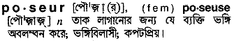 poseur
meaning in bengali