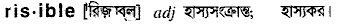 risible
meaning in bengali