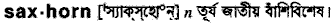 saxhorn
meaning in bengali