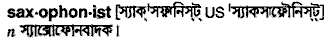 saxophonist
meaning in bengali