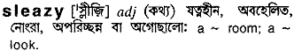 sleazy
meaning in bengali