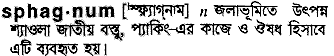 sphagnum
meaning in bengali