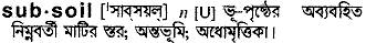 subsoil
meaning in bengali