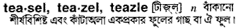 teasel
meaning in bengali