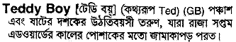 teddy boy
meaning in bengali