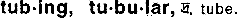 tubing
meaning in bengali