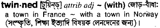 twinned
meaning in bengali