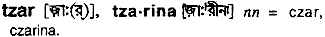 tzarina
meaning in bengali