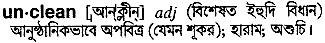 unclean
meaning in bengali