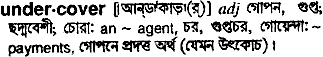 undercover
meaning in bengali