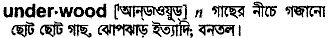 underwood
meaning in bengali