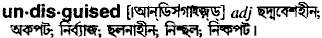 undisguised
meaning in bengali